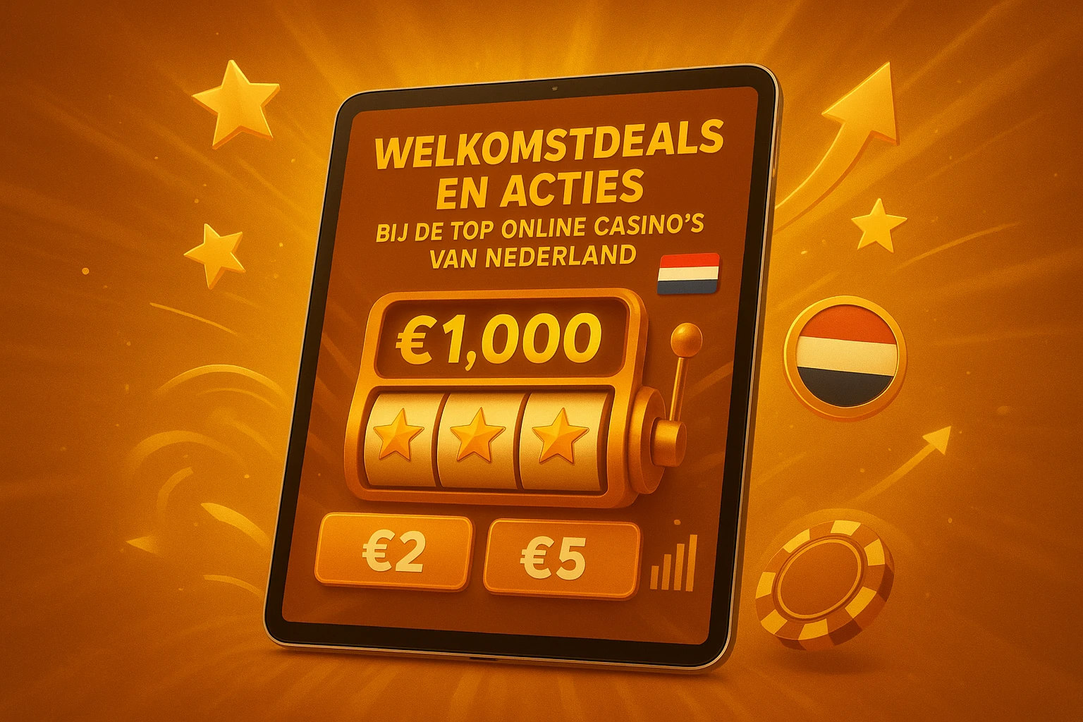 Welkomstdeals en Acties bij de Top Online Casino's van Nederland